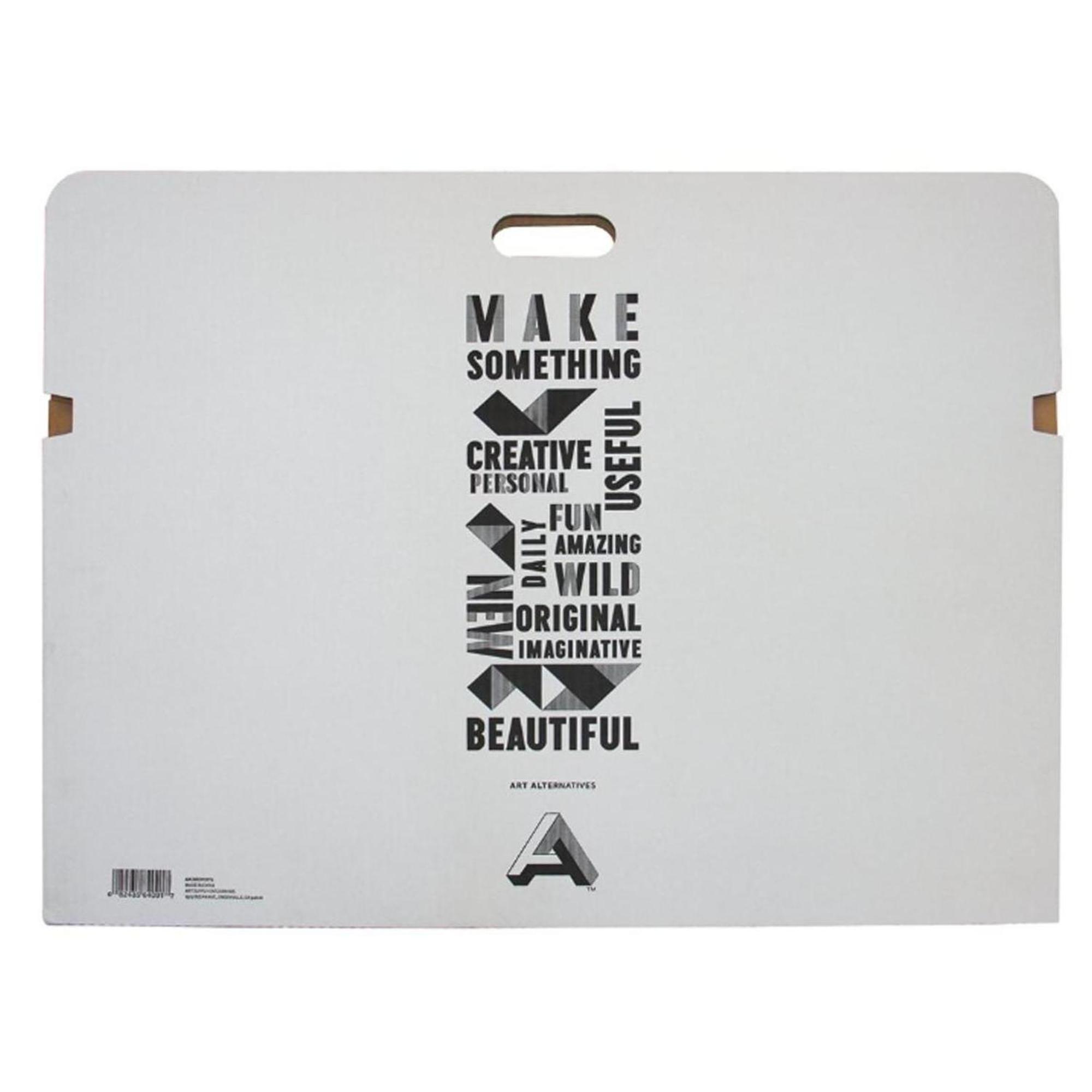 Art Alternatives 33in x 36in Cardboard Portfolio, White