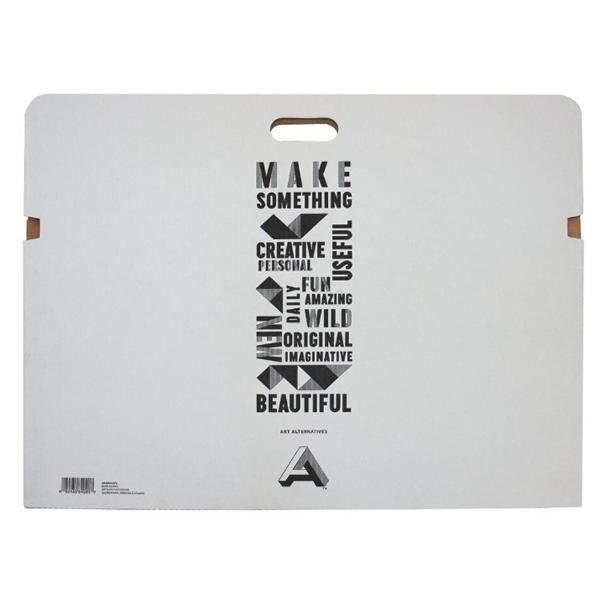 Art Alternatives 33in x 36in Cardboard Portfolio, White; $14.98