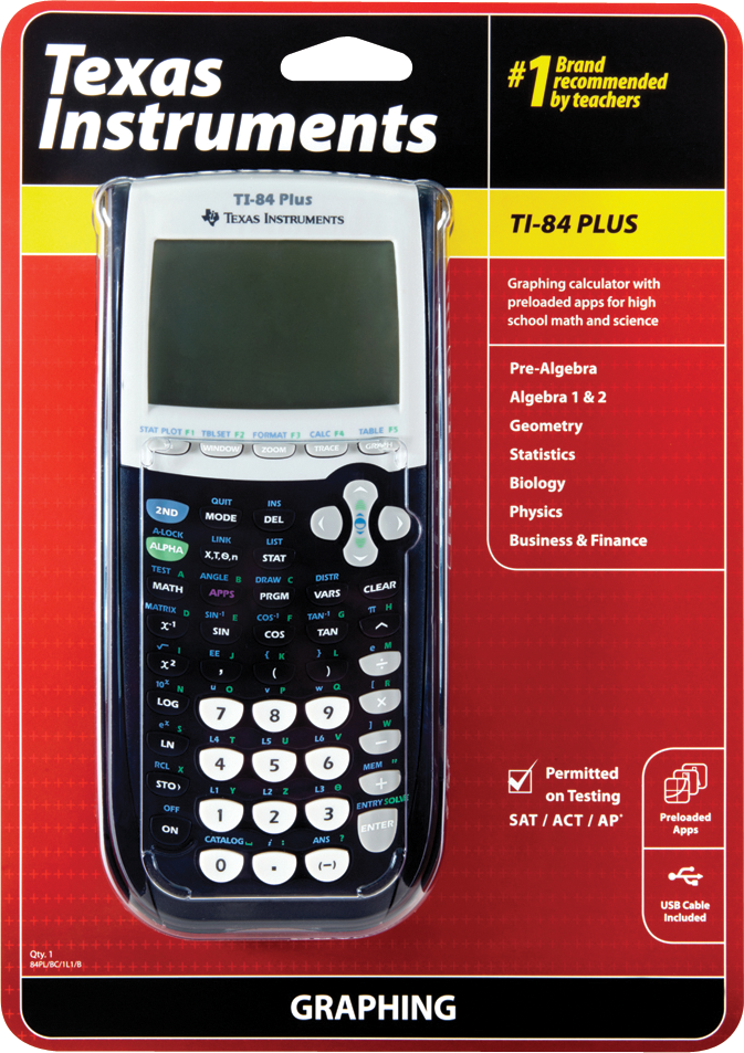 image of: TI 84 Plus Graphing Calculator