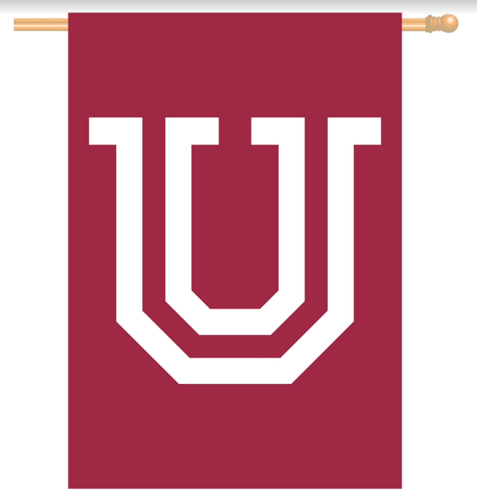 image of: Union U Vertical Flag 28" x 40"