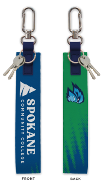 SCC OVERSIZED STRAP KEYCHAIN BLU/GRN; $14.99