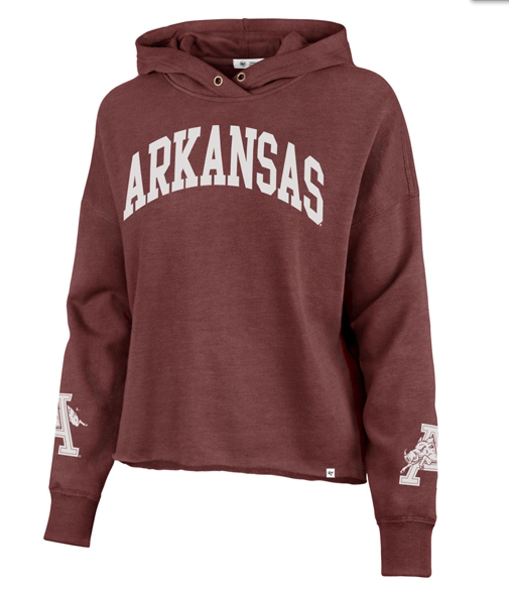 image of: Arkansas Razorbacks Women's '47 Brand Mission Cropped Hood- Red