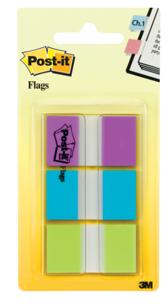 Post-it 1in x 1.75in Flags, 3 Pack; $5.99