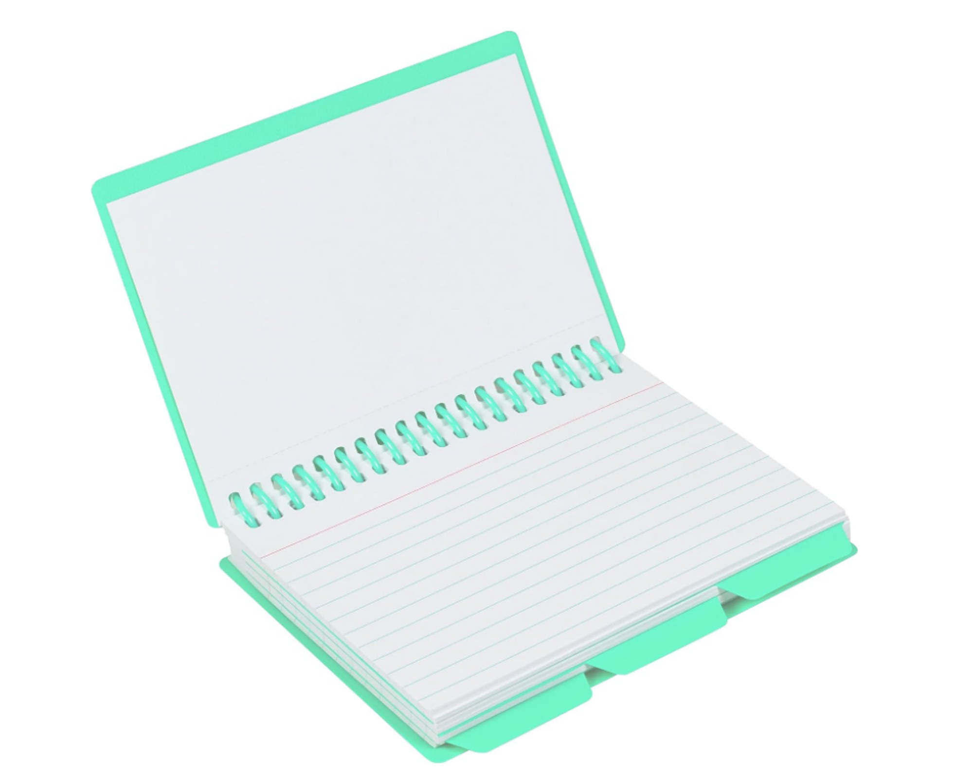 image of: Spiral Bound Index Card Notebook with Tabs