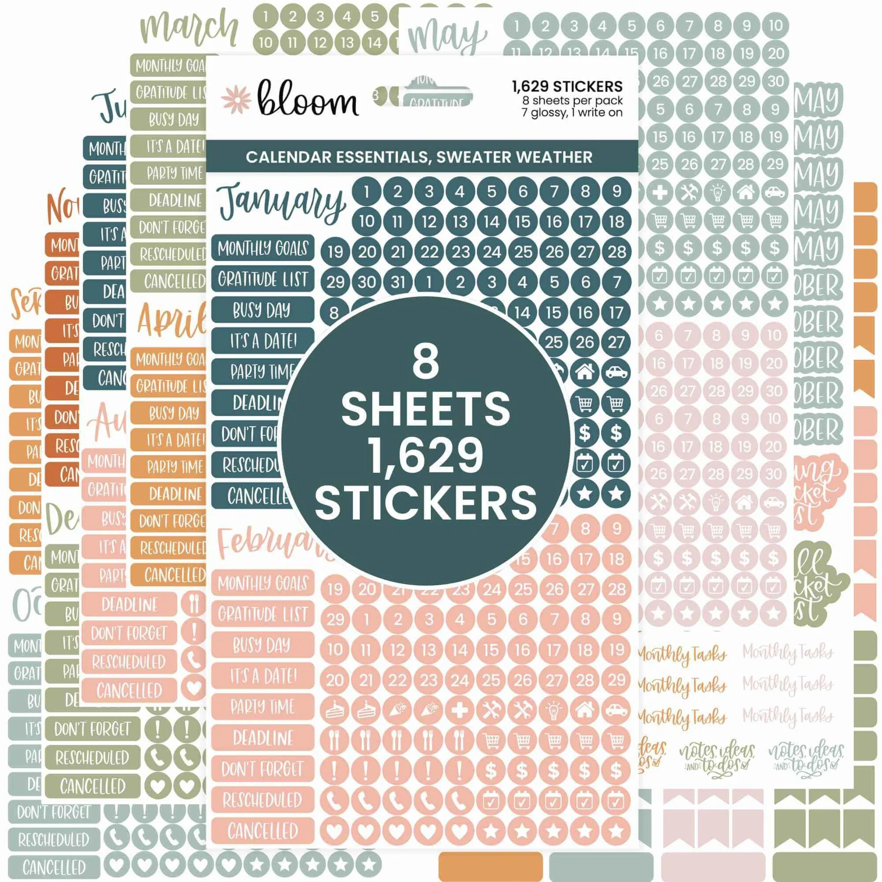 Product image 1 of 1 for STICKER Bloom Color Coding Sweater Weather