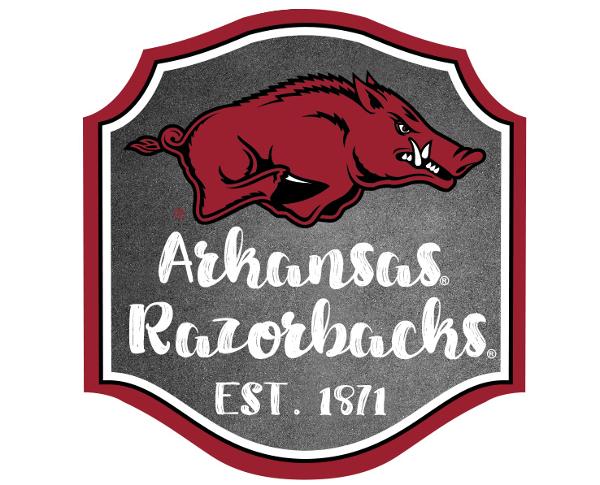 Arkansas Razorback Magnet Artwood Ornate Logo Est; $7.99