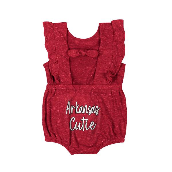 Arkansas Razorbacks Infant Girls Gidget Ruffle Onesie; $25.00