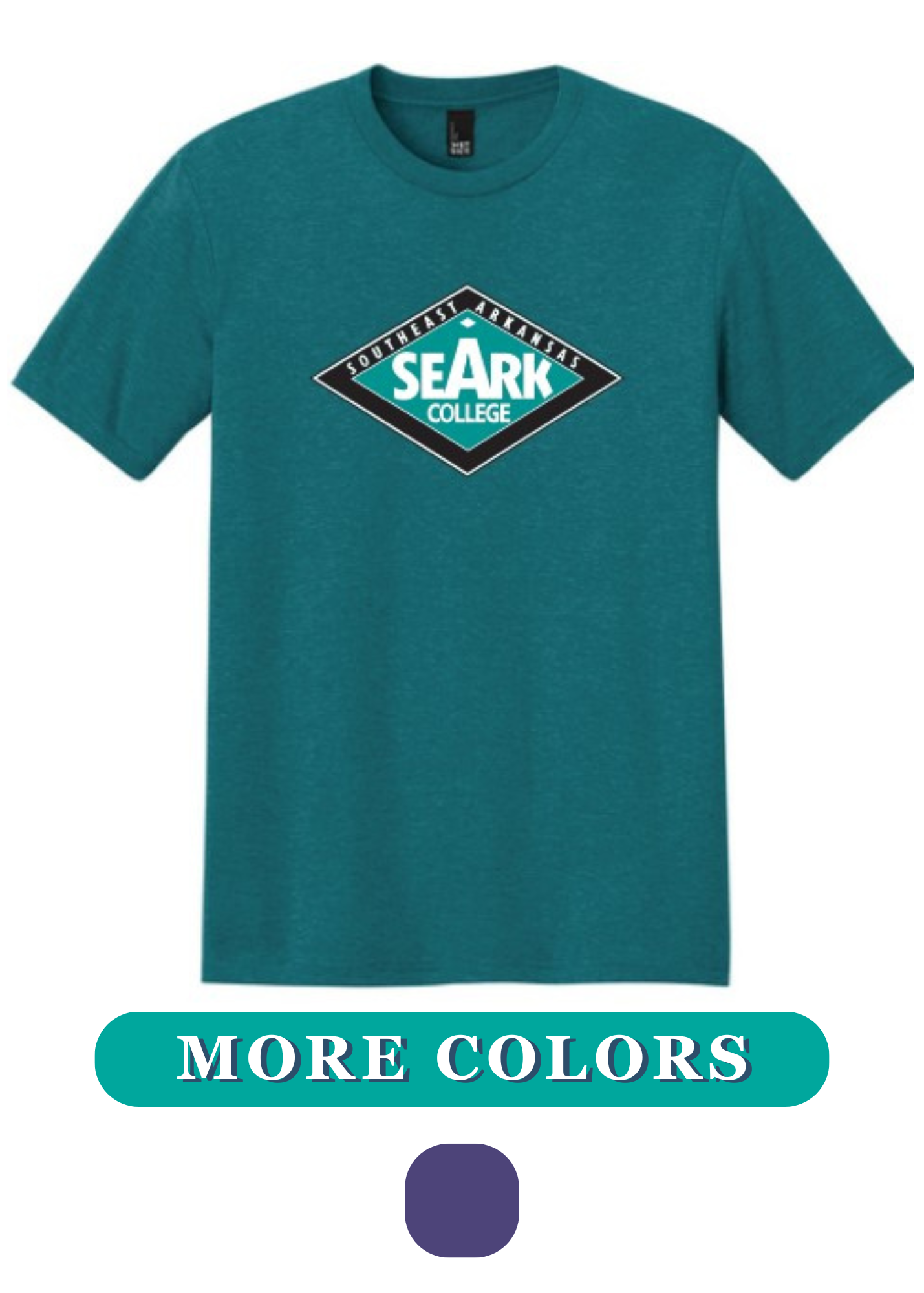 Product image 1 of 1 for Southeast Arkansas College Diamond Tri-Blend Short Sleeve Tee, Purple Frost