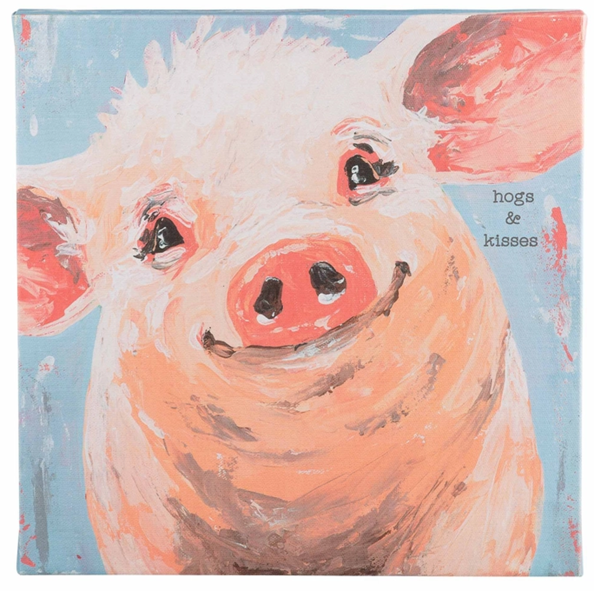 image of: Glory Haus Hogs and Kisses Pig Canvas