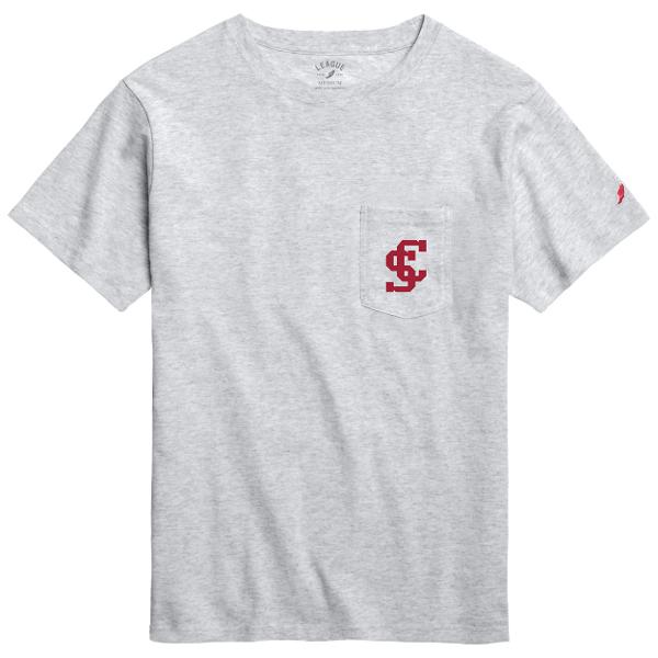 Santa Clara Broncos All American Pocket Short Sleeve Tee, Ash; $37.98