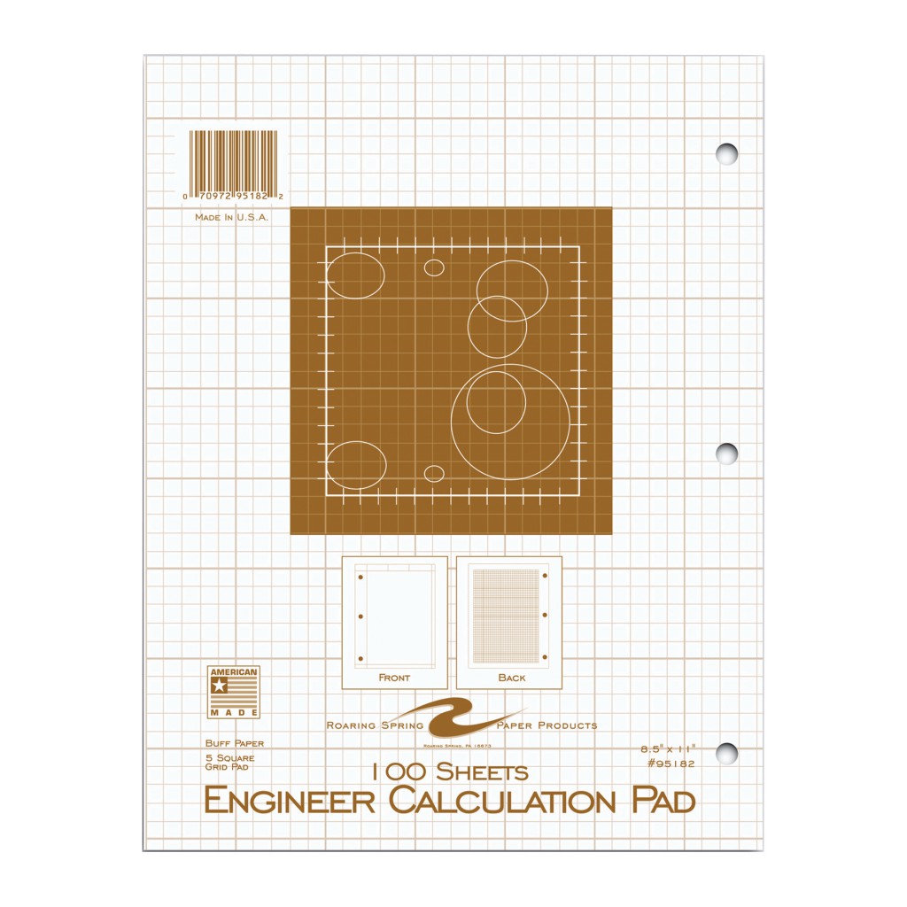 image of: Engineer Calculation Pad - Buff 100 Sheets