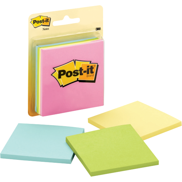 Post-It Sticky Notes - Assorted 3x3in # Pack BP 50 Sheet - Pastel; $4.99