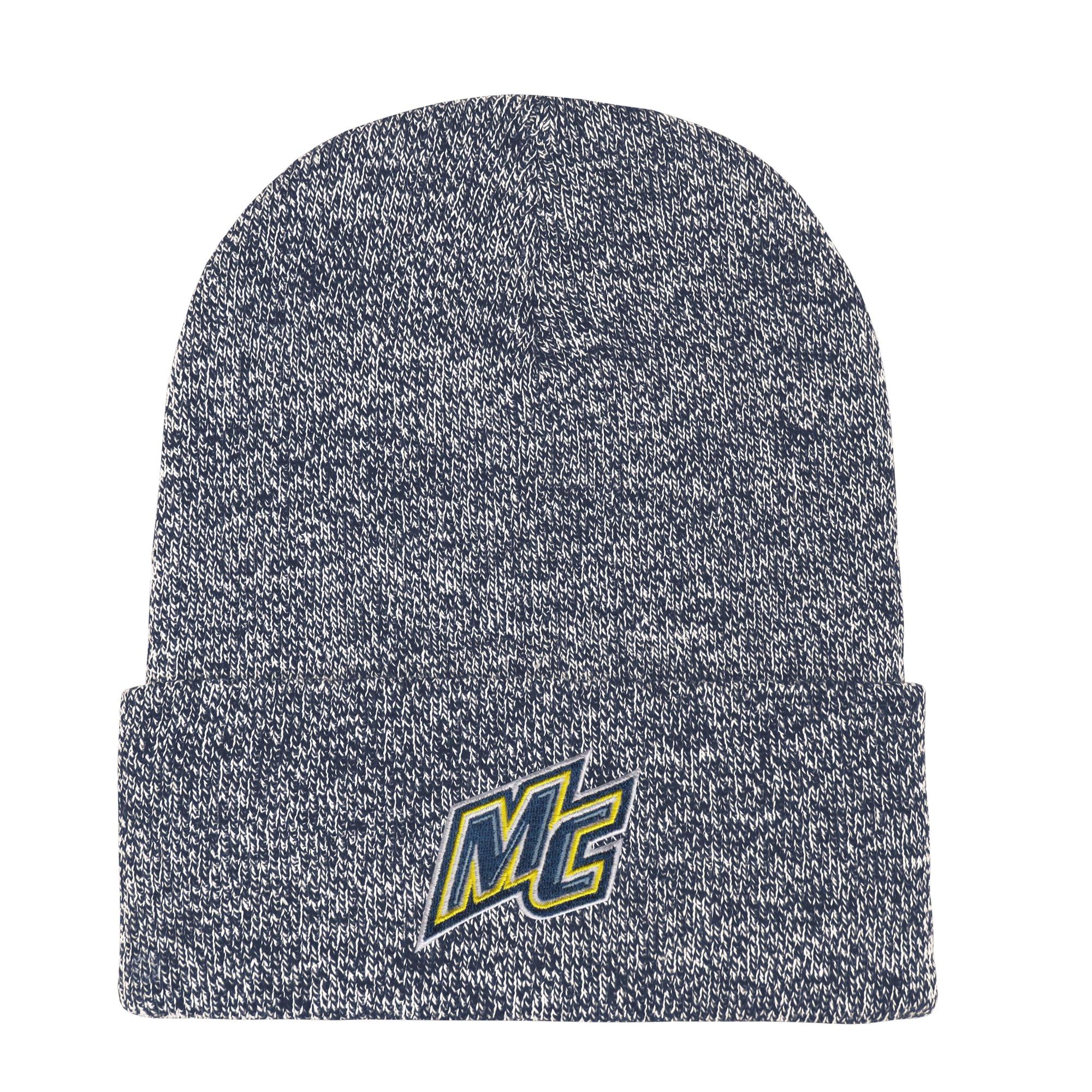 image of: Navy MC Knit Cuff Hat with Marled Yarn