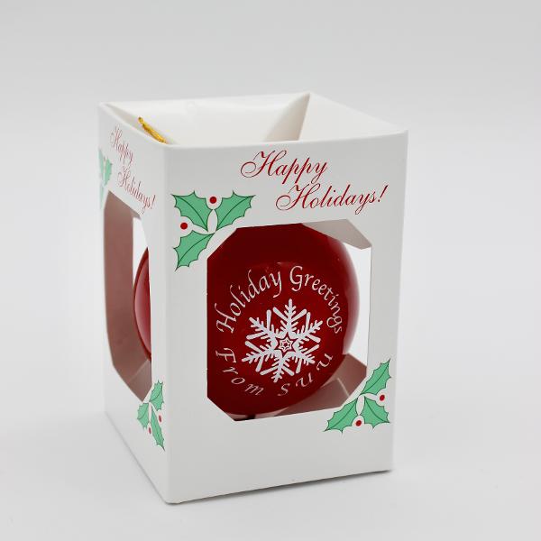 SUU RED SHATTERPROOF CHRISTMAS ORNAMENT; $10.99