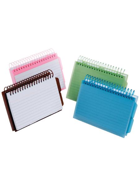 Oxford 3in x 5in Ruled Poly Spiral View Front Index Cards, White; $6.98