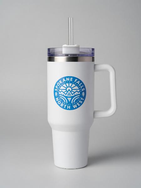 HIPPO MUG & STRAW LID 40 OZ SFCC; $20.00