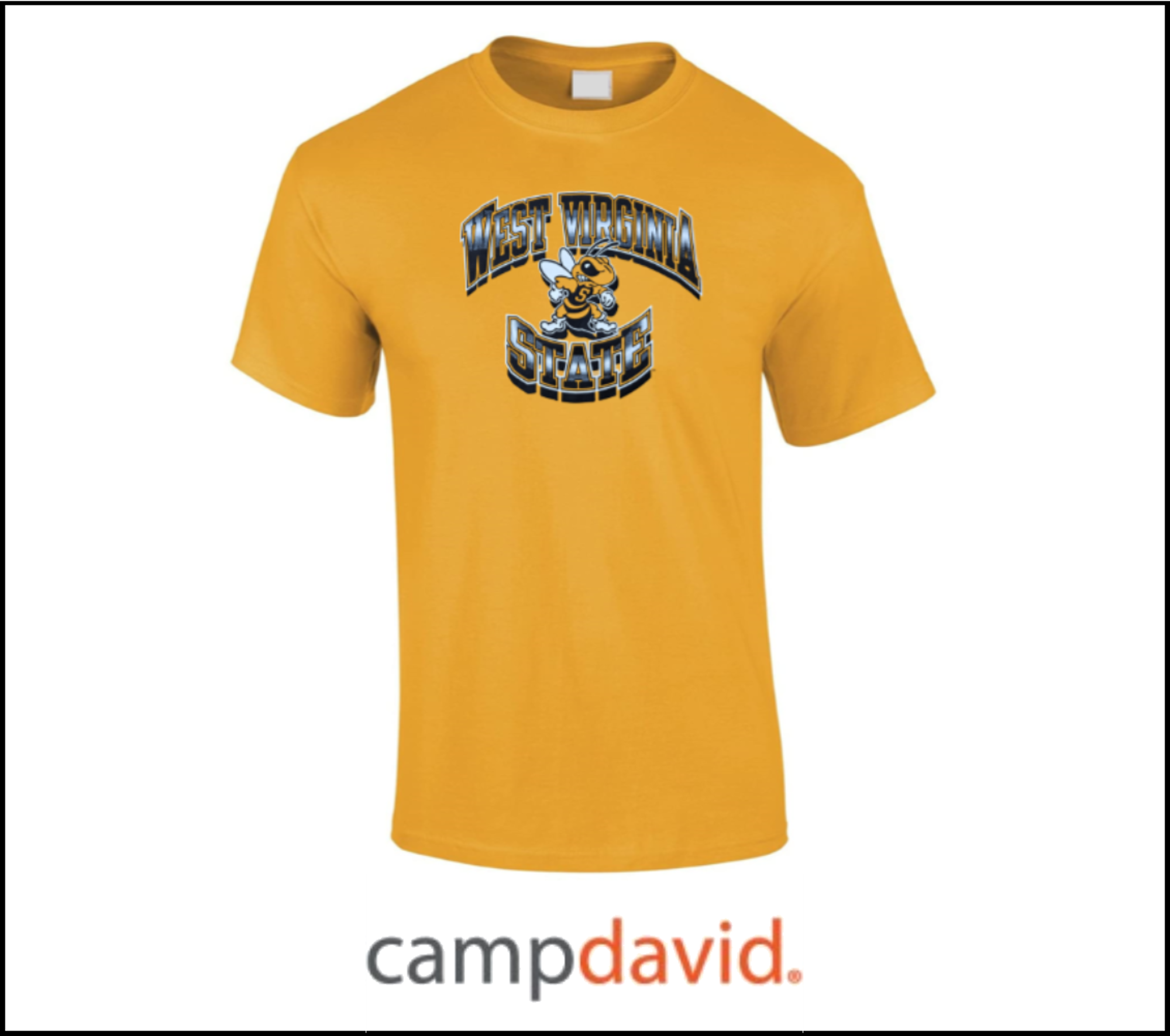 Product image 2 of 2 for Tee - Camp David Gold "WV State" Crew