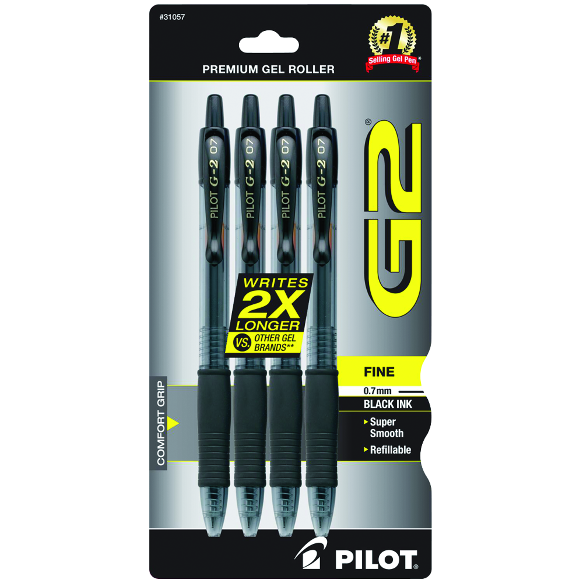 image of: PILOT G2 FINE ASST. GEL ROLLER PENS 4CT