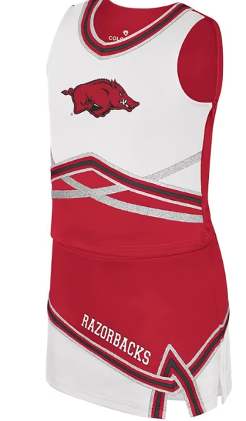 Arkansas Razorbacks Girls Lollipop Park Cheer Set; $50.00