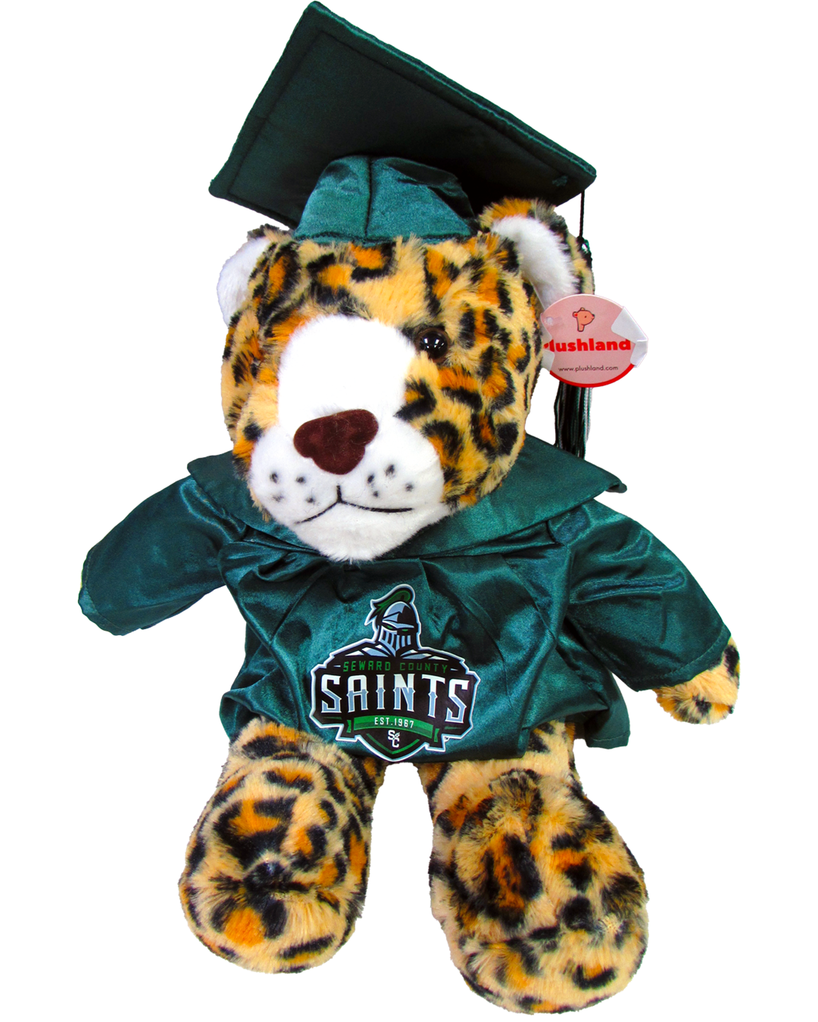 Product image 4 of 4 for Graduation Leopard Green Cap & Gown 11"