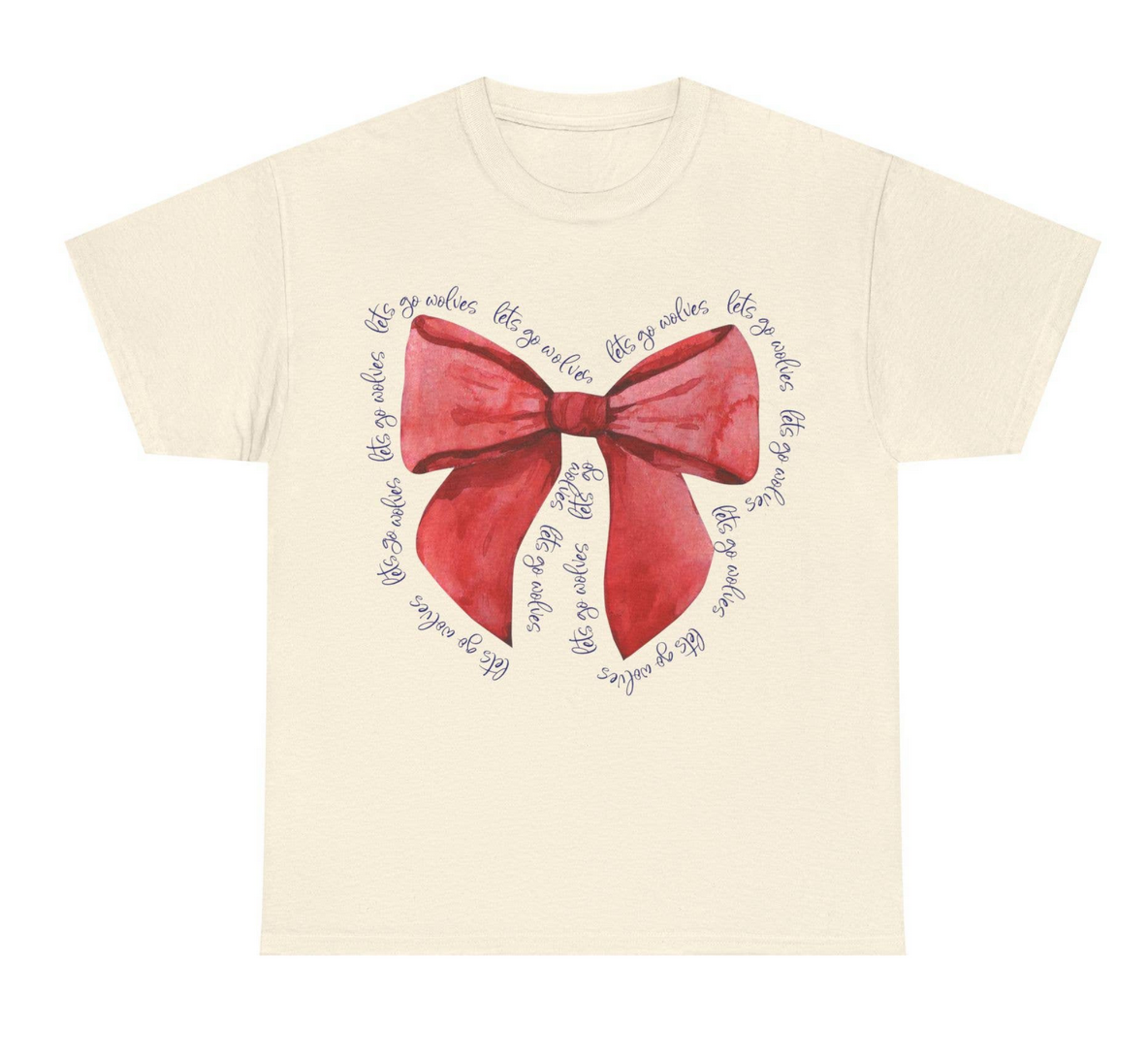 image of: LETS GO WOLVES BOW TEE