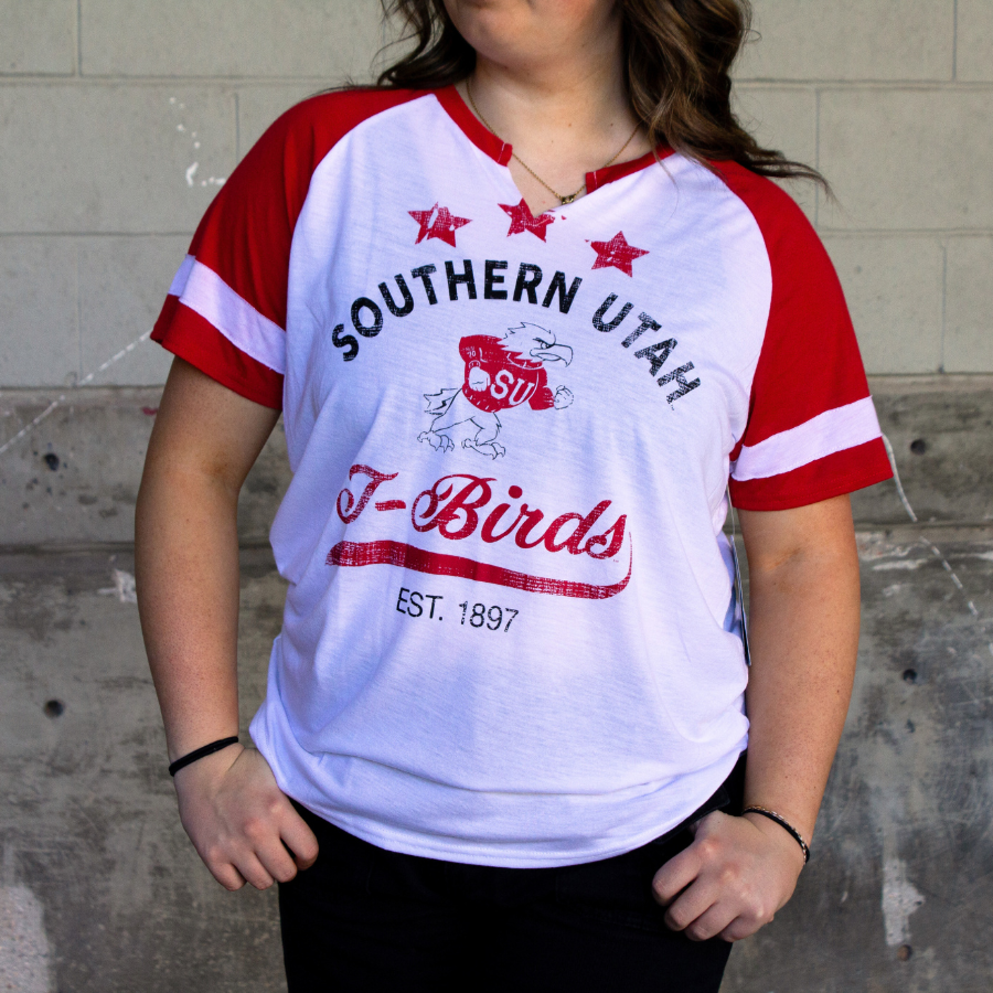 image of: Colosseum Womens Fighting Bird Notch Tee