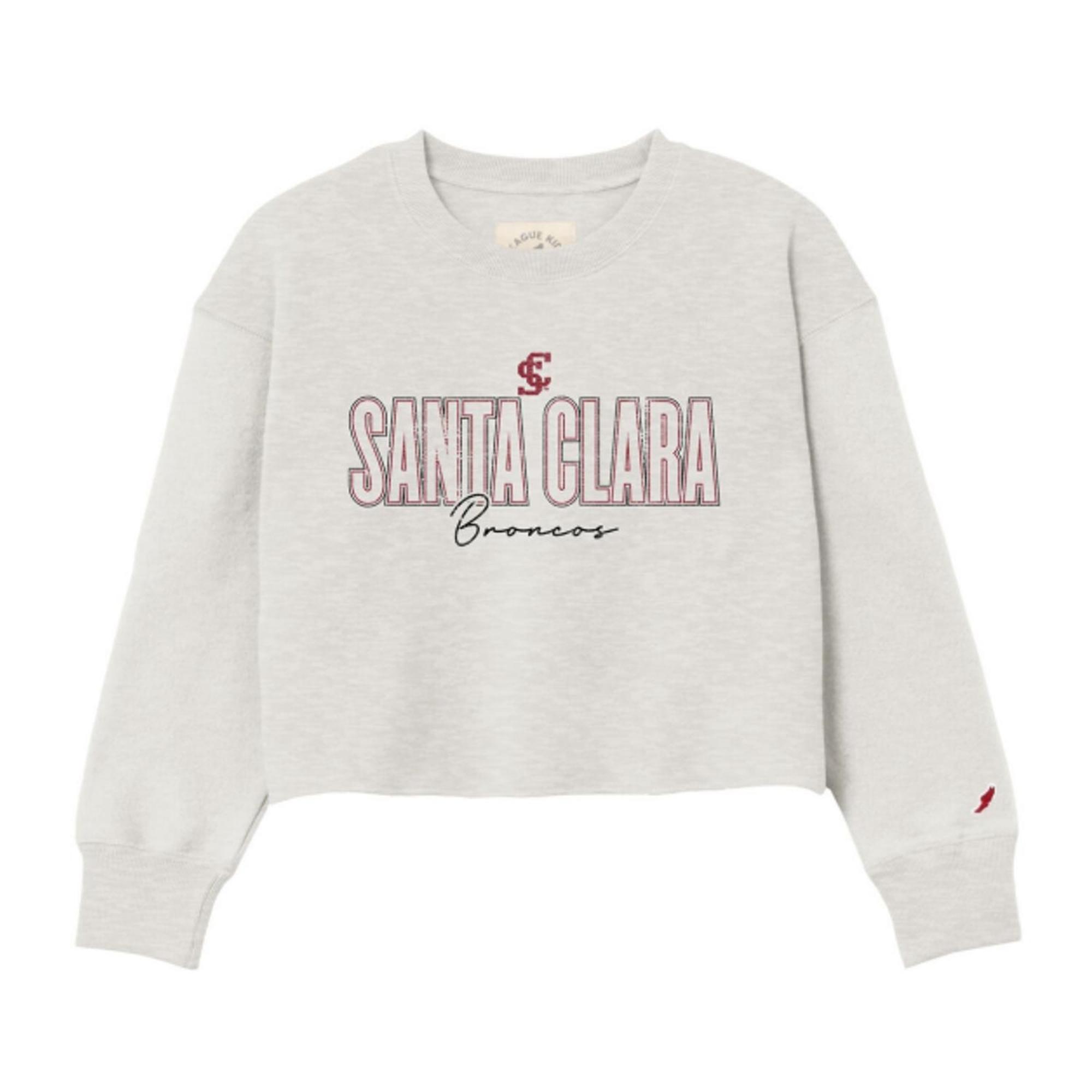 Product image 1 of 1 for Santa Clara Broncos Youth Reverse Fleece Midi Crewneck Sweatshirt, Oatmeal Heather
