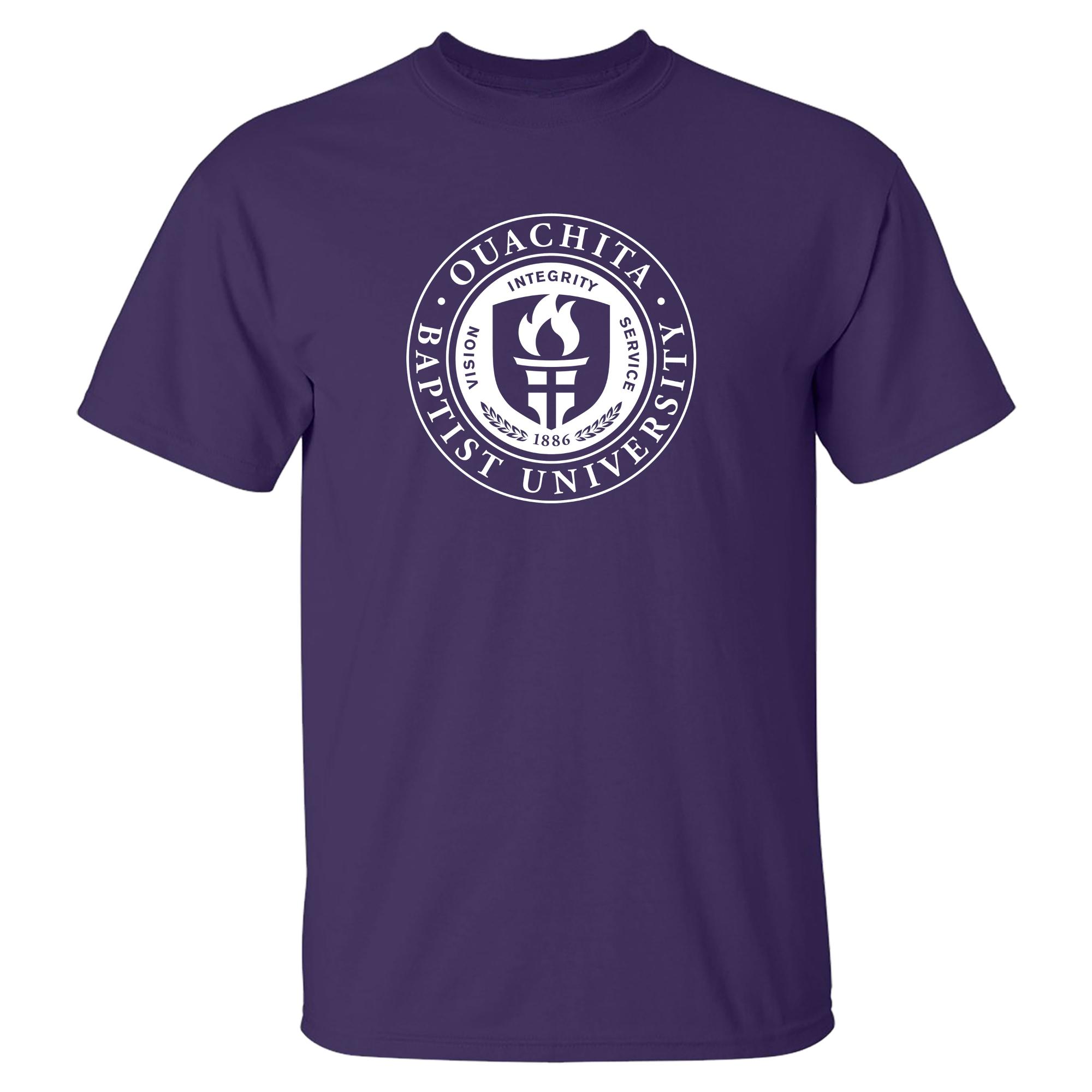 image of: Ouachita Baptist University Seal Classic Short Sleeve Tee, Athletic Purple