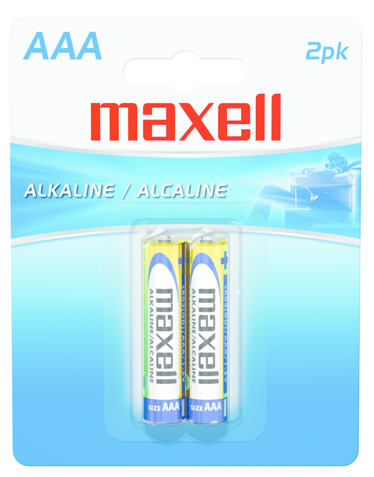 image of: Maxell Alkaline Batteries - AAA 2Pk BP