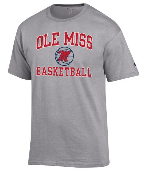 Ole Miss Basketball Tee Oxford Grey; $19.99