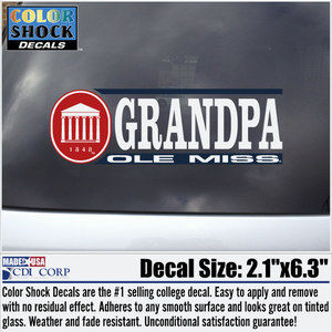 image of: Ole Miss Grandpa Decal with Lyceum Crest