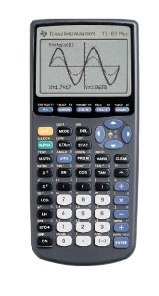 Texas Instruments TI 83 Plus Graphing Calculator, Black; $99.95
