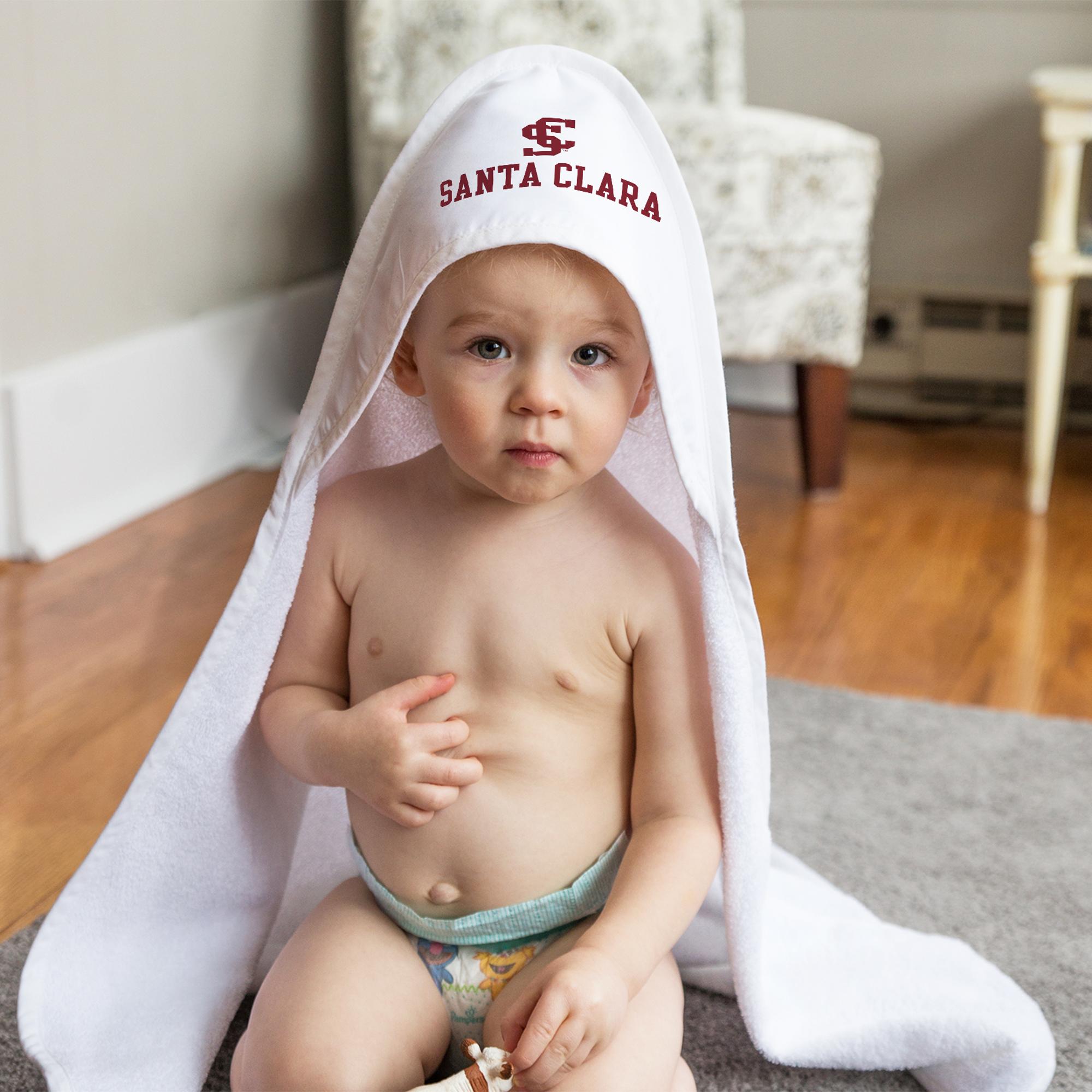 image of: Santa Clara Broncos Baby Hooded Towel, White