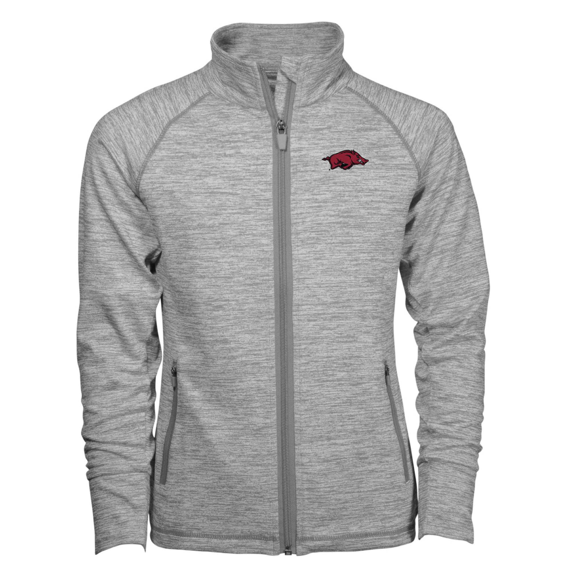 image of: Arkansas Razorbacks Millie Youth Heathered Full Zip Jacket
