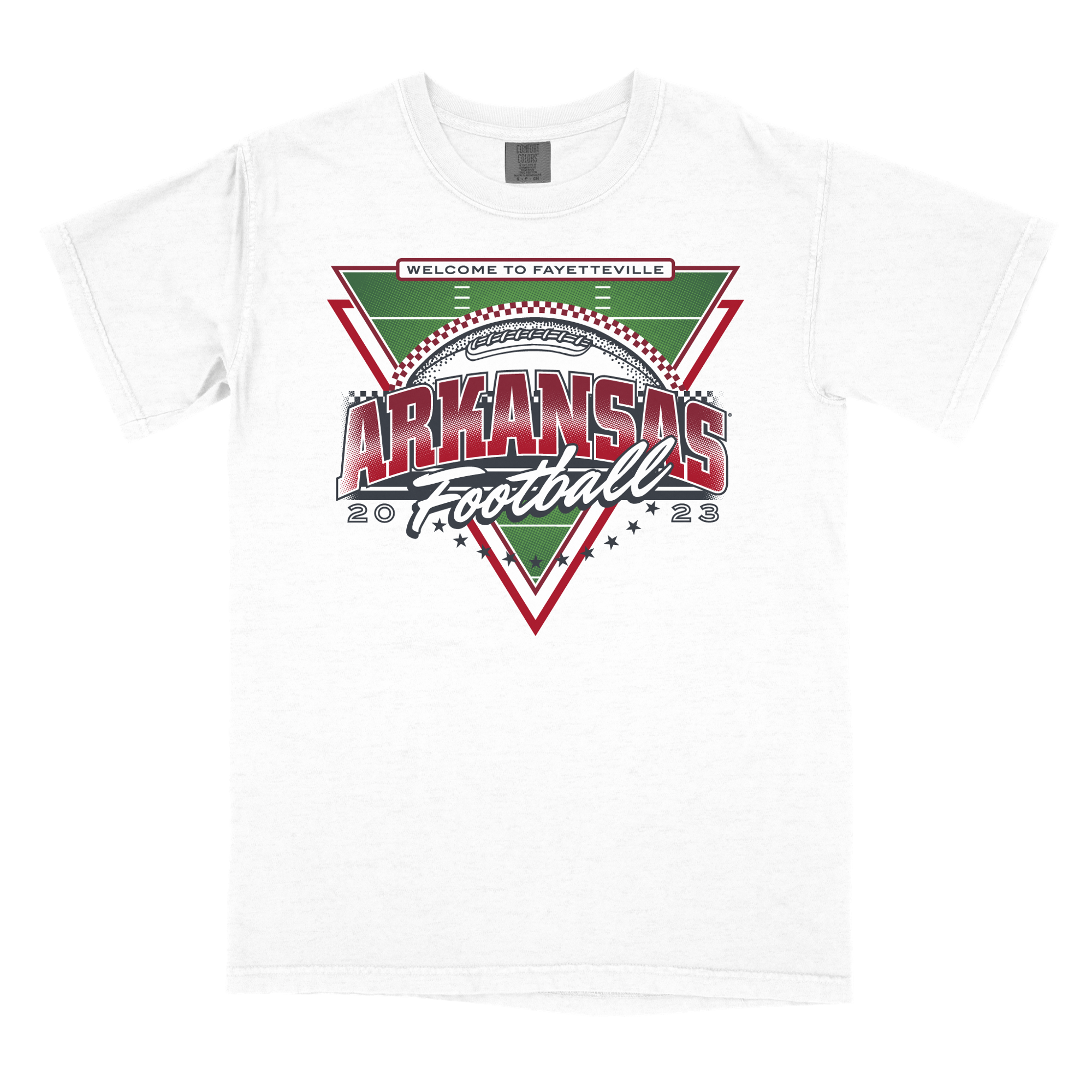 image of: Arkansas Razorbacks 90s Retro Football Tee