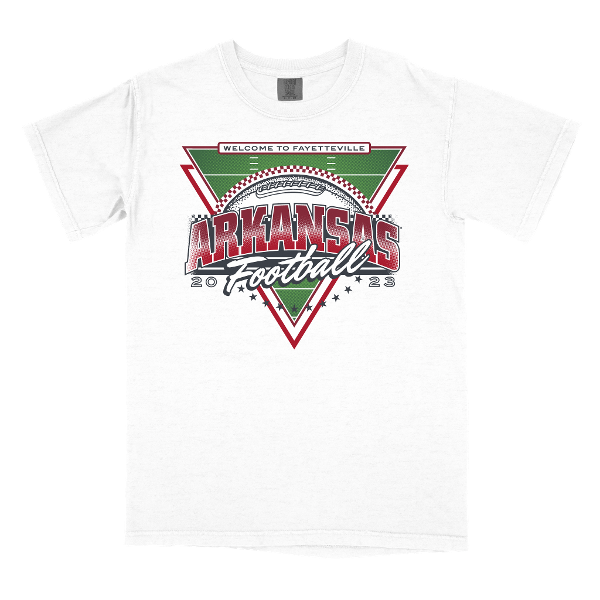 Arkansas Razorbacks 90s Retro Football Tee; $30.00