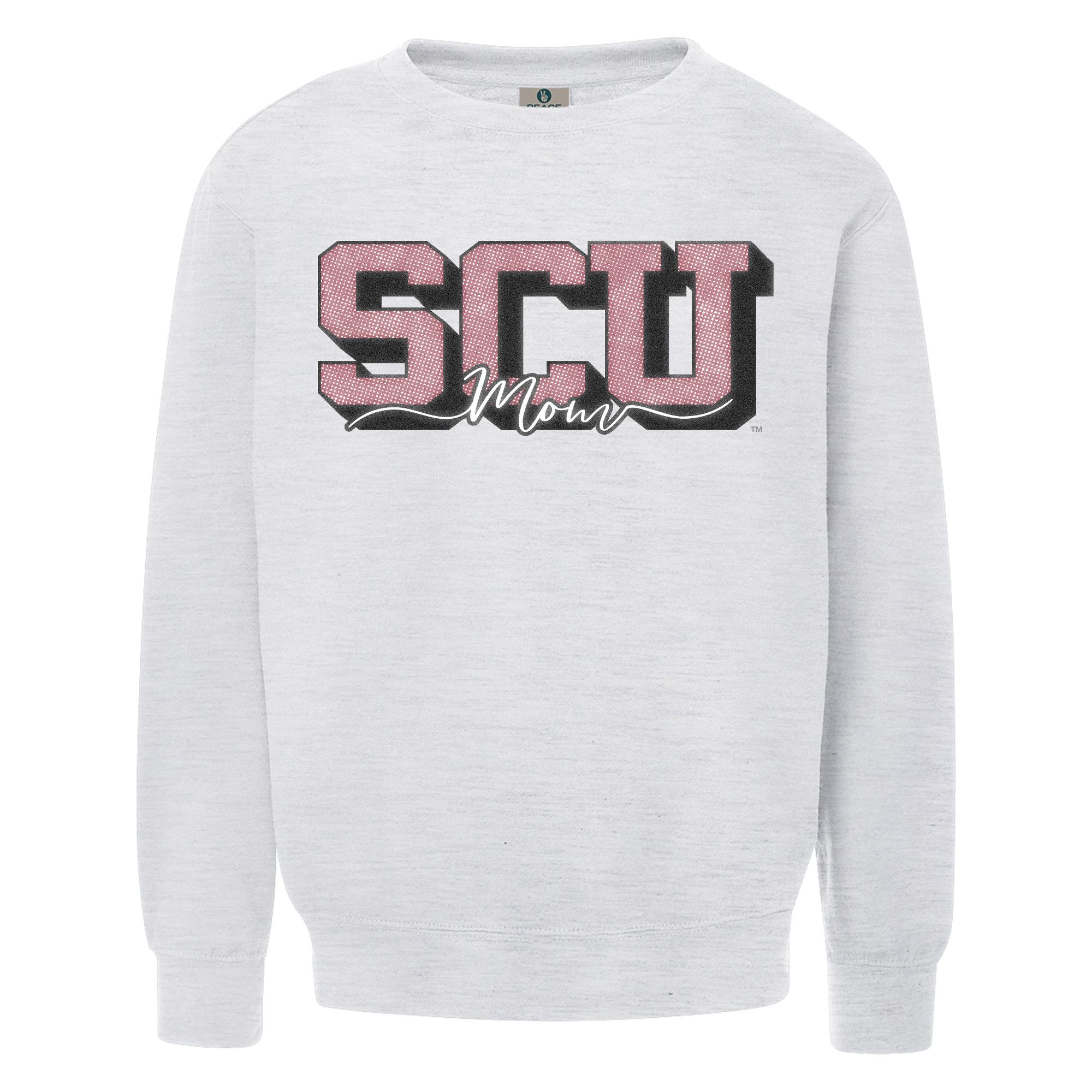 Product image 1 of 1 for Santa Clara University Mom Glitter Fleece Crew Sweatshirt, Marble Heather