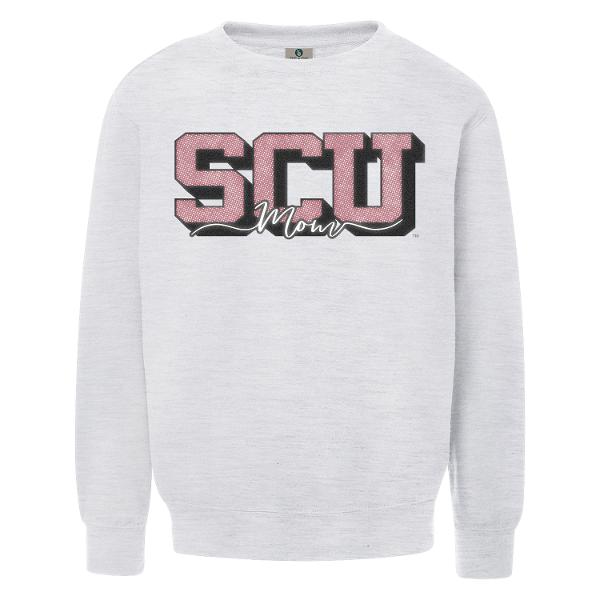 Santa Clara University Mom Glitter Fleece Crew Sweatshirt, Marble Heather; $49.98