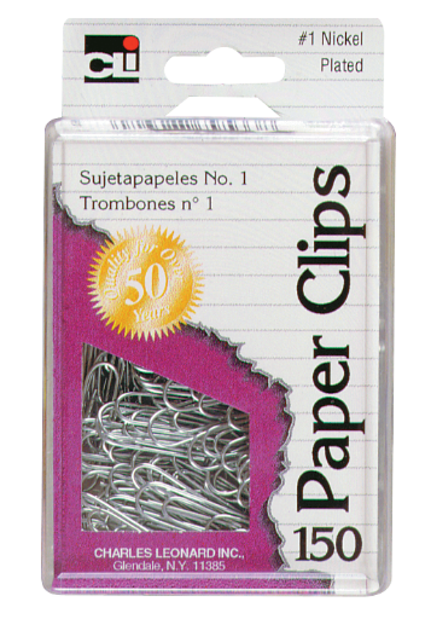 Product image 1 of 1 for Charles Leonard Standard Paper Clips, Silver, 150 Pack