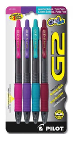 Pilot G2 .7mm Retractable Ballpoint Pen, 4 Pack; $11.98