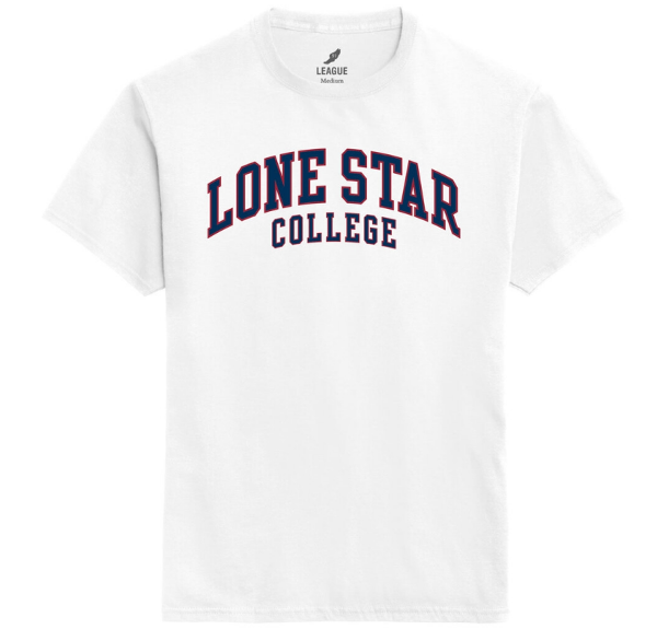 Lone Star College Arch EZ Short Sleeve Tee, White; $18.98
