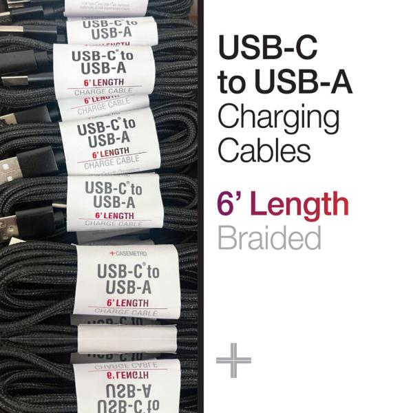 CABLE 6' USB-C TO USB-C FAST BLACK; $9.99