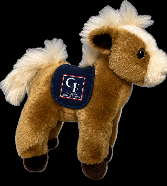 PLUSH Horse with saddle blanket[; $17.99