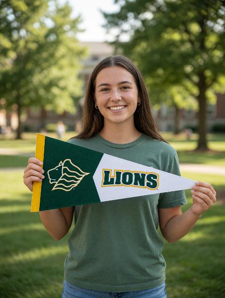 LEO 9x24 PENNANT MASCOT; $12.99