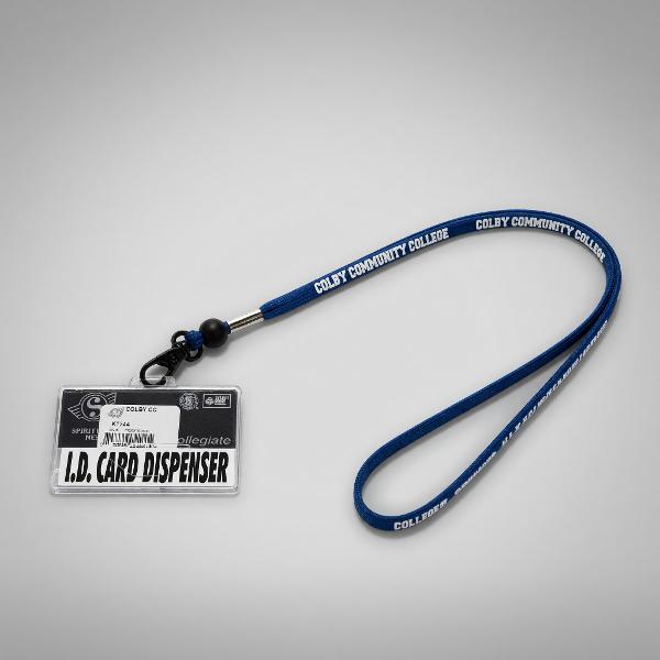 ID Dispenser and Navy Lanyard; $8.95