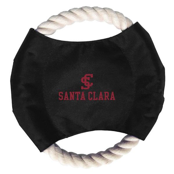 Santa Clara University Pet Rope Disc Toy, Black; $19.98