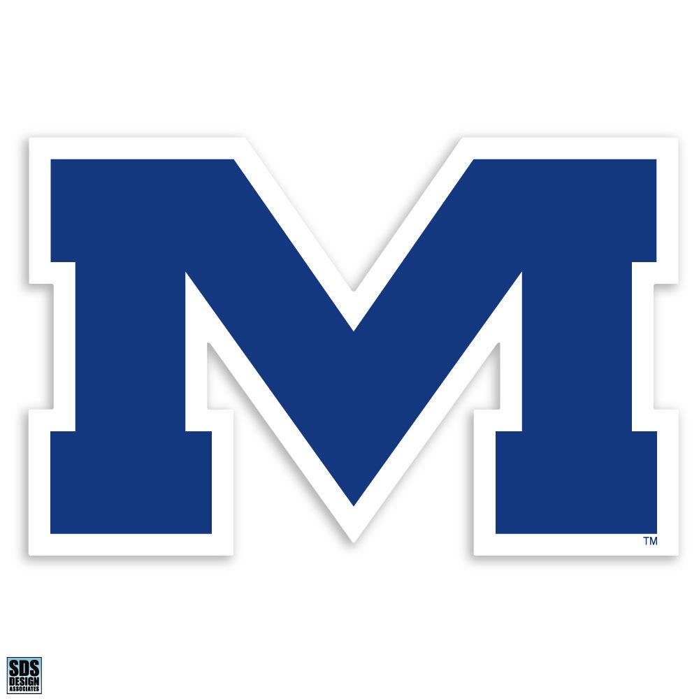 image of: Navy Block M Dizzler Sticker 2in