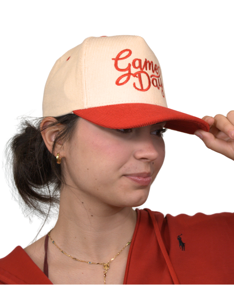GAME DAY CORDUROY TRUCKER CAP; $23.00