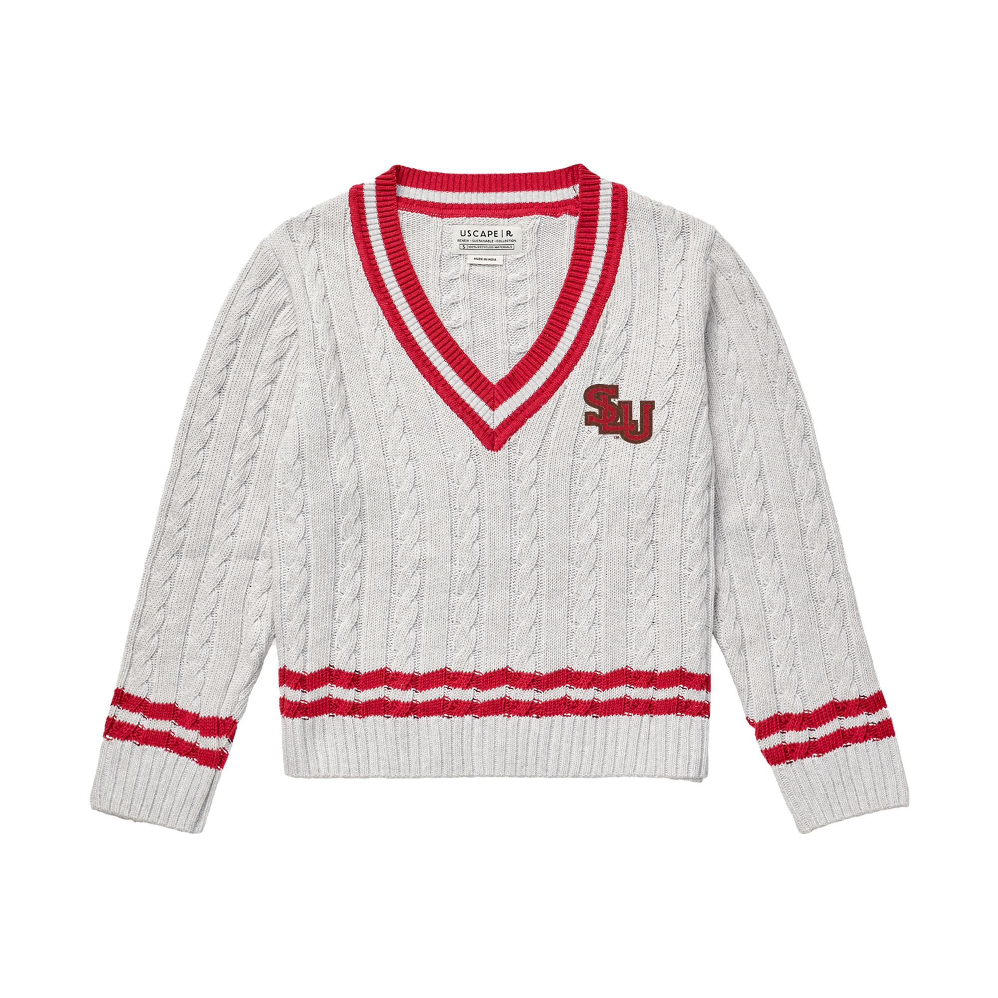 image of: Uscape Renew Women's Cable Knit V-Neck Sweater