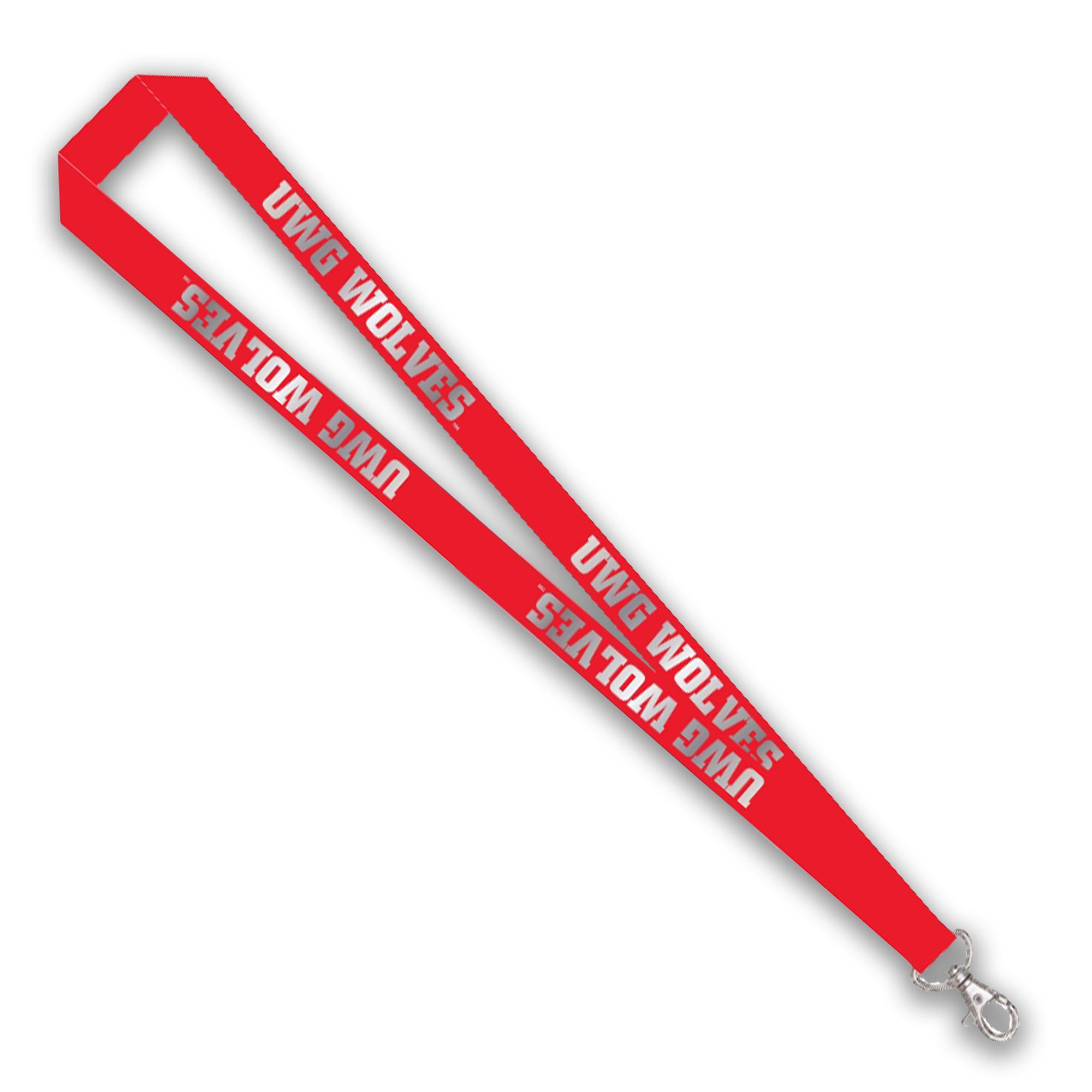 image of: UWG WOLVES LASER FOIL LANYARD